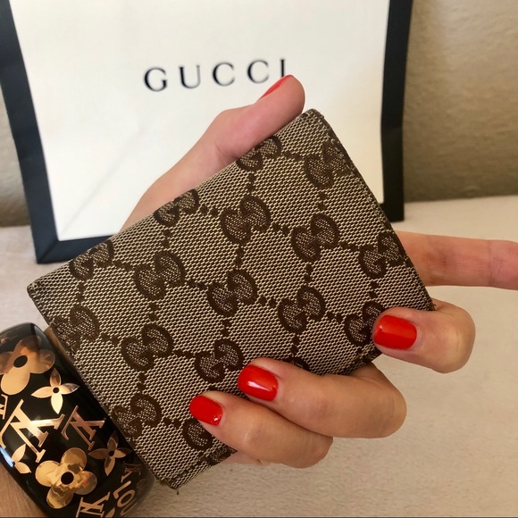 gucci canvas card holder